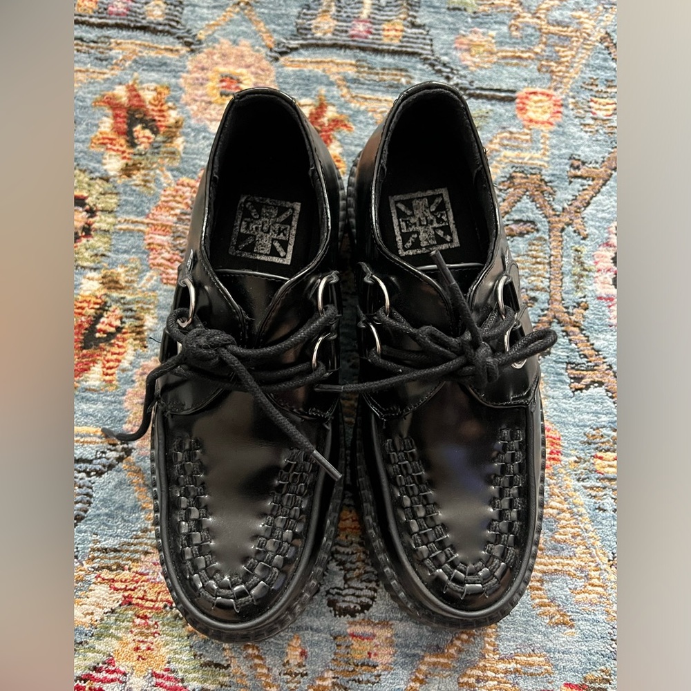 TUK Black Leather Viva Creeper